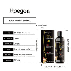 Hoegoa 3-in-1 Herbal Black Hair Dye Shampoo