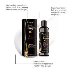 Hoegoa 3-in-1 Herbal Black Hair Dye Shampoo