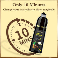 Black Hair Dye Shampoo – Fast Coloring, Natural & Long-Lasting (500ml)