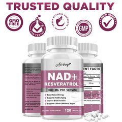NAD+ & Resveratrol Supplement – Anti-Aging, Energy & Cellular Health Booster