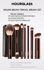Hourglass Vegan Travel Brush Set – 7 Face & Eye Brushes with Bag