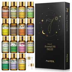 PHATOIL 15pcs Essential Oils Set – Natural Aromatherapy for Diffusers