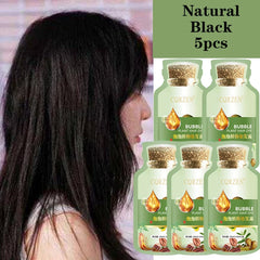 Herbal Hair Dye Shampoo – Natural Gray & White Hair Coverage with Plant Extracts