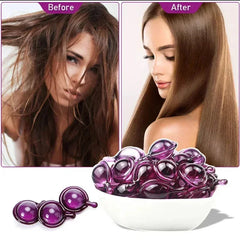 Hair Vitamin Capsules with Keratin Oil
