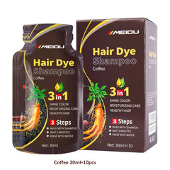 3-in-1 Herbal Hair Dye Shampoo – Natural Black Color & Conditioner (30ml/500ml)