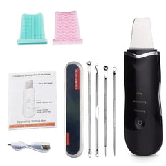 Ultrasonic Skin Scrubber – Electric Face Spatula for Deep Cleansing & Blackhead Removal