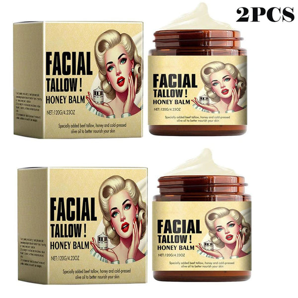 Whipped Beef Tallow & Honey Balm – Moisturizing Face & Body Cream