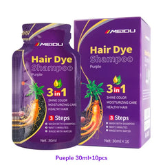 3-in-1 Herbal Hair Dye Shampoo – Natural Black Color & Conditioner (30ml/500ml)