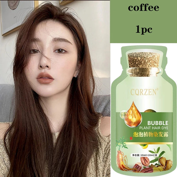 Herbal Hair Dye Shampoo – Natural Gray & White Hair Coverage with Plant Extracts