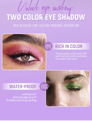2-Color Pearl Eyeshadow Palette – Long-Lasting Waterproof Shimmer