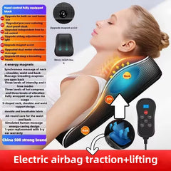 Electric Shiatsu Neck & Back Massager Pillow with Heat & Vibration