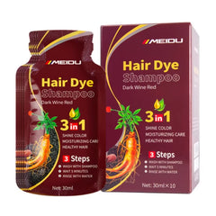 3-in-1 Herbal Hair Dye Shampoo – Natural Black Color & Conditioner (30ml/500ml)