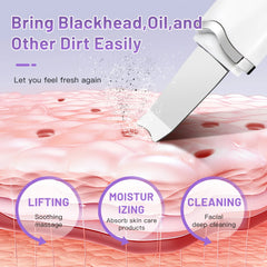 Ultrasonic Skin Scrubber – Electric Face Spatula for Deep Cleansing & Blackhead Removal