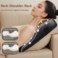 Electric Shiatsu Neck & Back Massager Pillow with Heat & Vibration