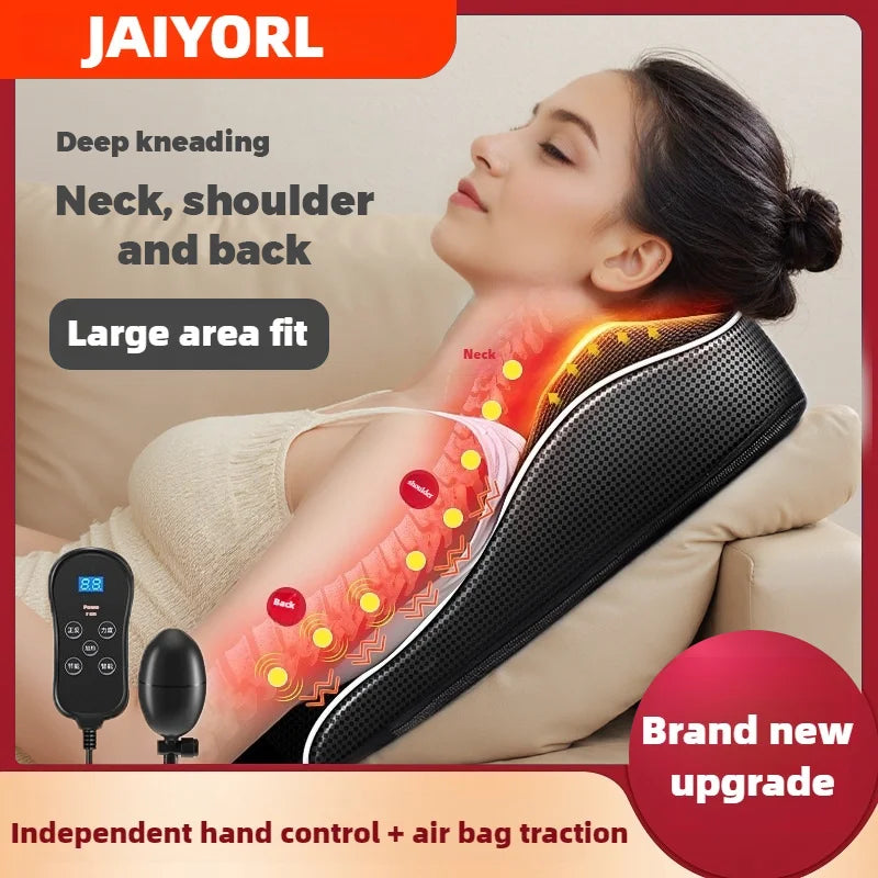 Electric Shiatsu Neck & Back Massager Pillow with Heat & Vibration