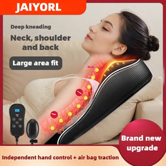 Electric Shiatsu Neck & Back Massager Pillow with Heat & Vibration