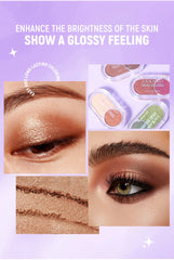 2-Color Pearl Eyeshadow Palette – Long-Lasting Waterproof Shimmer