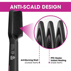 Professional Hair Comb Brush & Beard Straightener