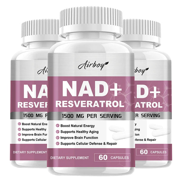 NAD+ & Resveratrol Supplement – Anti-Aging, Energy & Cellular Health Booster