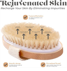 Exfoliating Wooden Body Massage Shower Brush