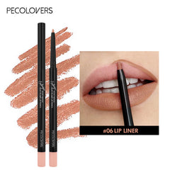 12-Color Waterproof Matte Lipliner Set – Long-Lasting Non-Stick Pencils