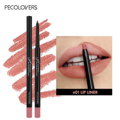 12-Color Waterproof Matte Lipliner Set – Long-Lasting Non-Stick Pencils