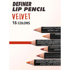 14-Color Nude Matte Lip Liner Set – Long-Lasting Waterproof Pencils