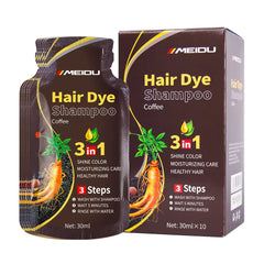 3-in-1 Herbal Hair Dye Shampoo – Natural Black Color & Conditioner (30ml/500ml)