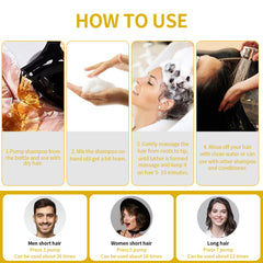 Black Hair Dye Shampoo – Fast Coloring, Natural & Long-Lasting (500ml)