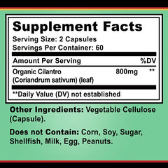 Cilantro Supplement – Antioxidant-Rich Natural Detox & Cleansing Support