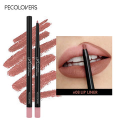 12-Color Waterproof Matte Lipliner Set – Long-Lasting Non-Stick Pencils