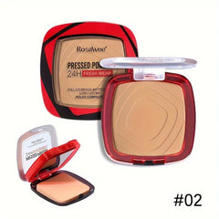 Full Coverage Pressed Powder Foundation – 24H Matte Oil Control with Puff