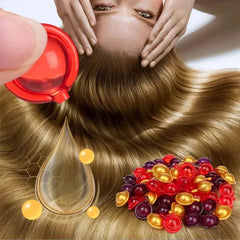 Hair Vitamin Capsules with Keratin Oil