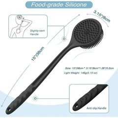 Silicone Back Scrubber Brush – Exfoliating Bath & Shower Body Massager
