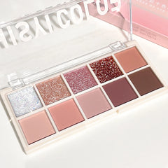 Star Rejuvenation 10-Color Eyeshadow Palette – Matte & Pearl Shades