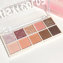 Star Rejuvenation 10-Color Eyeshadow Palette – Matte & Pearl Shades