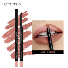12-Color Waterproof Matte Lipliner Set – Long-Lasting Non-Stick Pencils