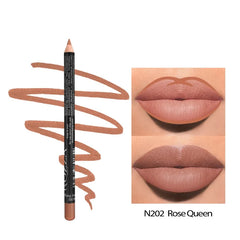 14-Color Nude Matte Lip Liner Set – Long-Lasting Waterproof Pencils