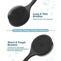 Silicone Back Scrubber Brush – Exfoliating Bath & Shower Body Massager
