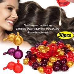 Hair Vitamin Capsules with Keratin Oil