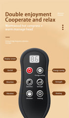 Electric Shiatsu Neck & Back Massager Pillow with Heat & Vibration