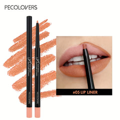 12-Color Waterproof Matte Lipliner Set – Long-Lasting Non-Stick Pencils