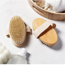 Exfoliating Wooden Body Massage Shower Brush