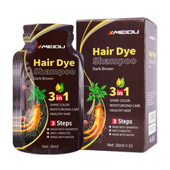 3-in-1 Herbal Hair Dye Shampoo – Natural Black Color & Conditioner (30ml/500ml)