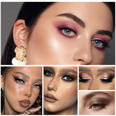 3-in-1 Eyeshadow, Highlighter & Blush Palette – Waterproof & Long-Lasting