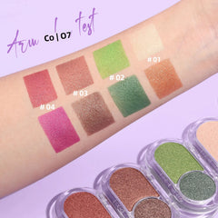 2-Color Pearl Eyeshadow Palette – Long-Lasting Waterproof Shimmer