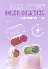 2-Color Pearl Eyeshadow Palette – Long-Lasting Waterproof Shimmer