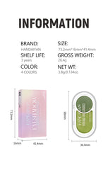 2-Color Pearl Eyeshadow Palette – Long-Lasting Waterproof Shimmer