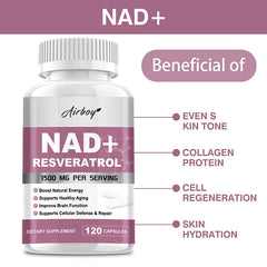 NAD+ & Resveratrol Supplement – Anti-Aging, Energy & Cellular Health Booster