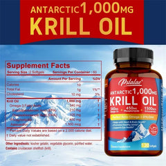 Antarctic Krill Oil Capsules – Astaxanthin, EPA & DHA for Heart, Brain & Joint Health